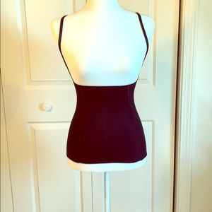 HANRO Black opened torsette body shirt S